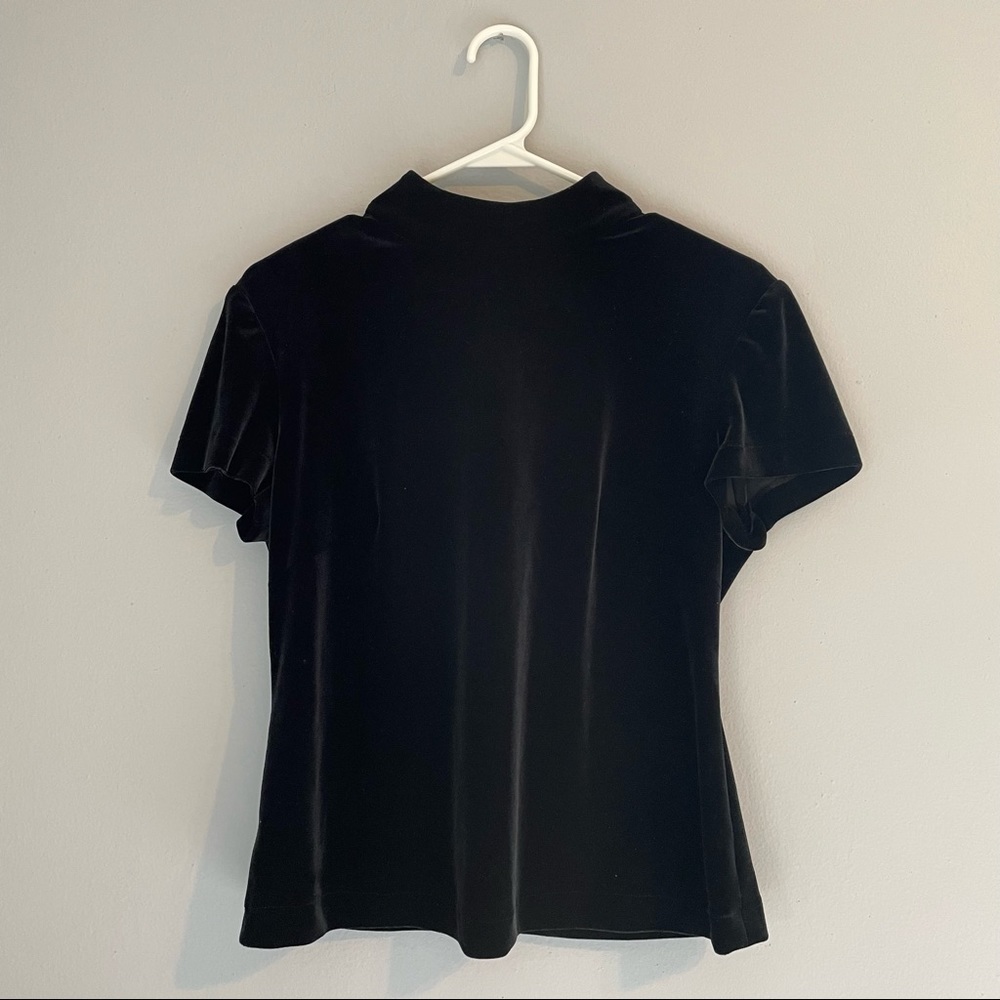 Velvet short sleeve top